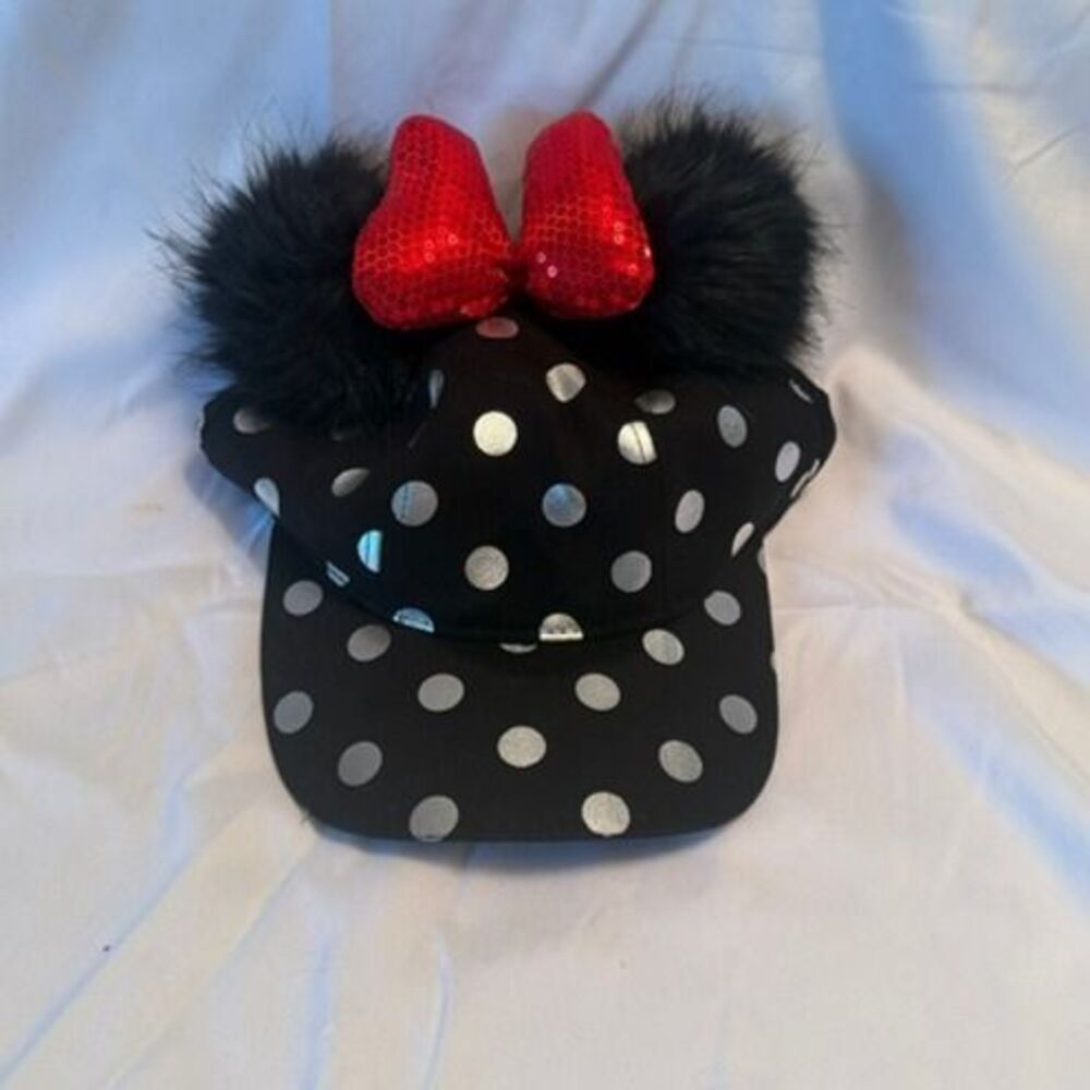 NWT Disney Parks Minnie Mouse baseball cap with sequin bow